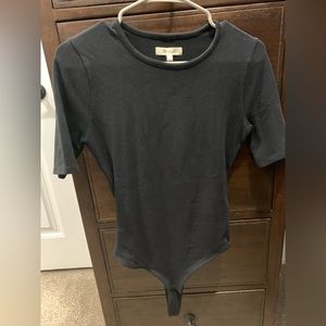 Madewell size small black body suit.